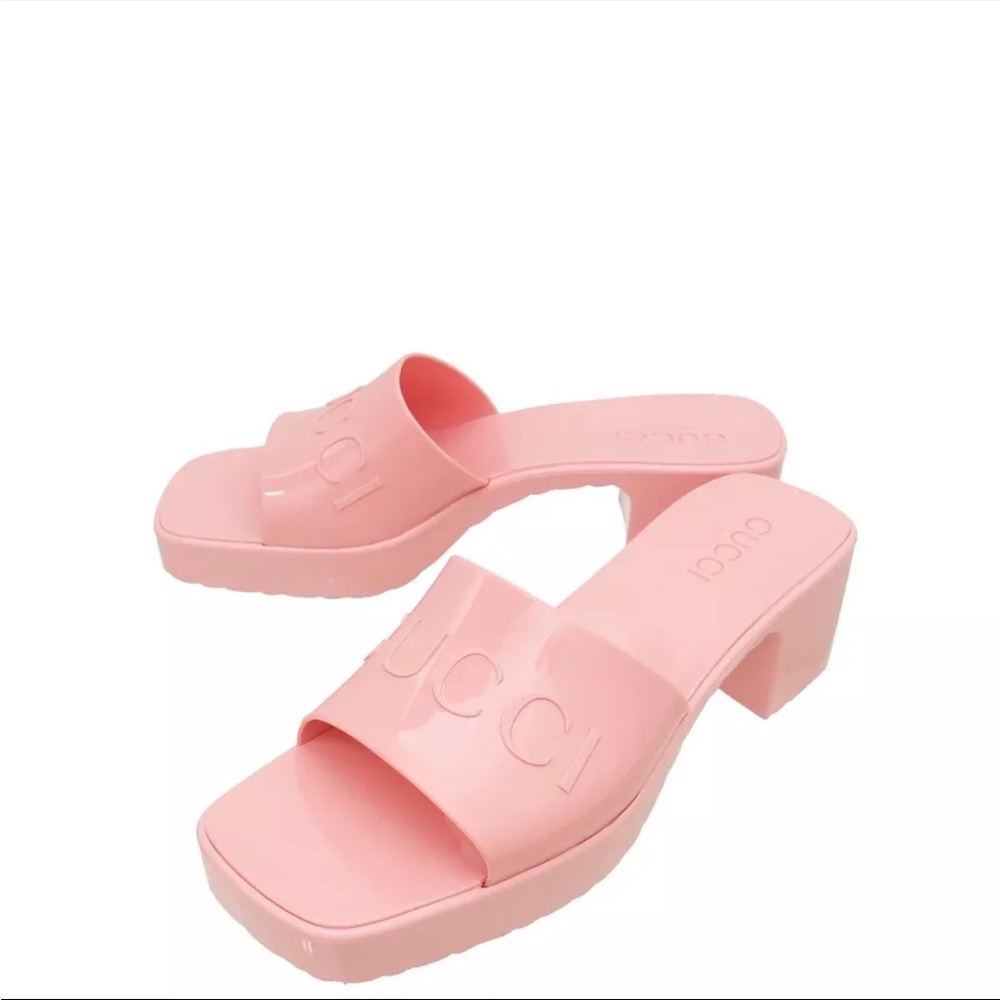 GUCCI Ladies Rubber Slide in Wild Rose Sz 11. 100% Authentic. New in Box